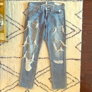 Rag & Bone distressed boyfriend jeans